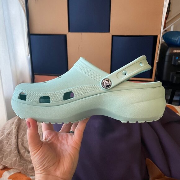 Crocs Platform Comfort Aquamarine size 8 - Picture 1 of 11